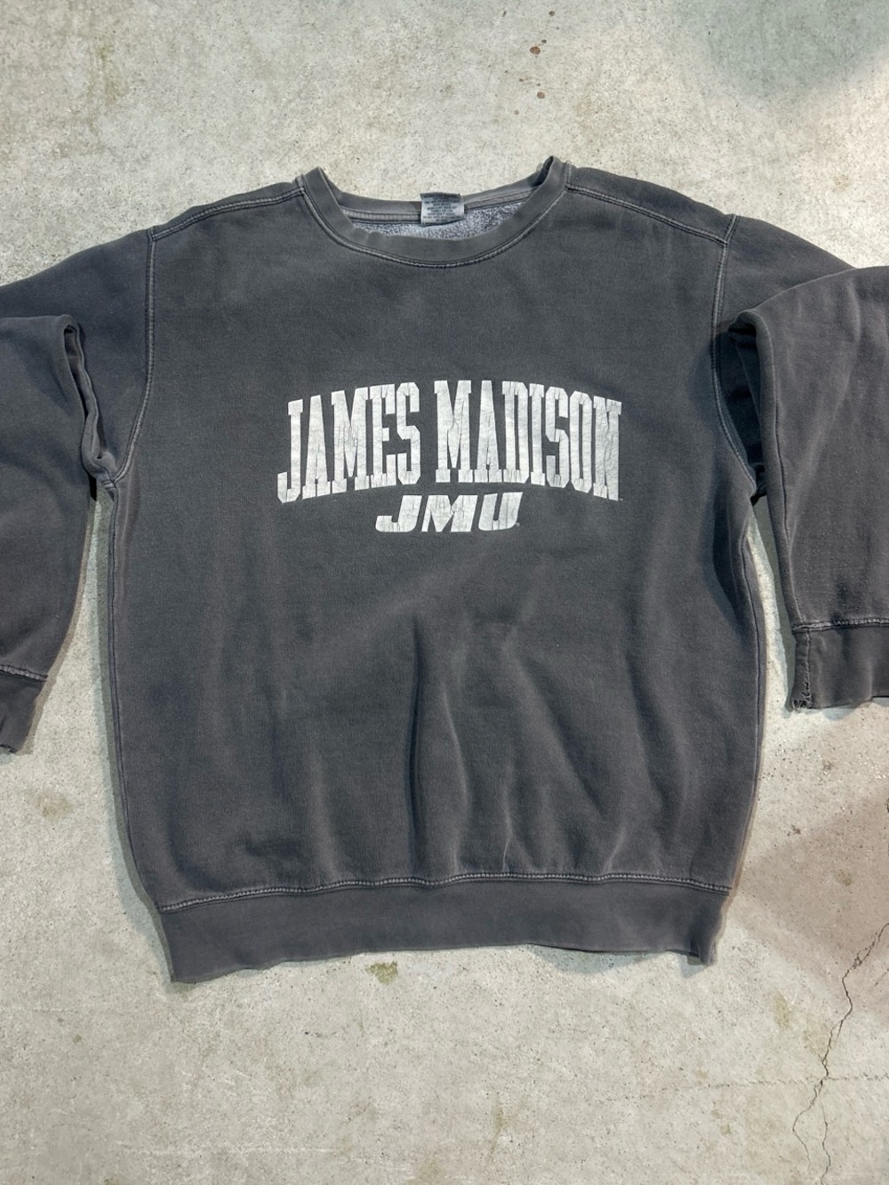 Pressbox Black James Madison JMU Crewneck Sweatshirt